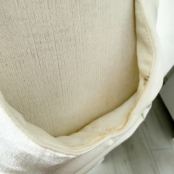 Vintage 90s Dave & Johnny White Satin Floral Embroidered Maxi Dress - Picture 9 of 9